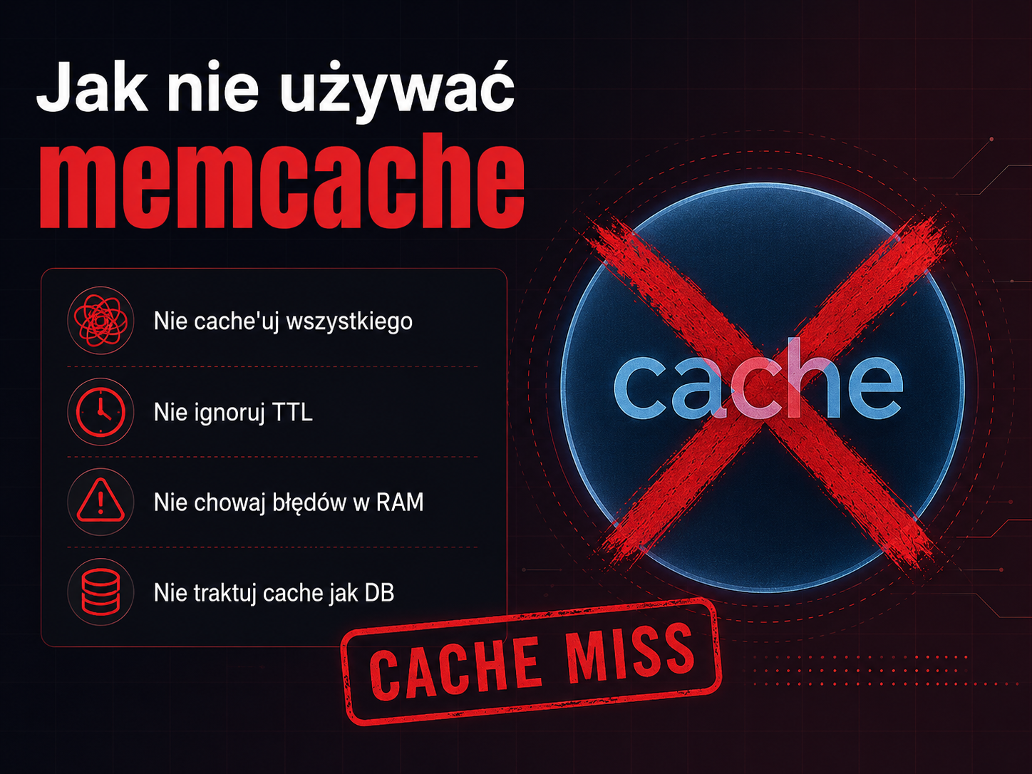Jak nie używać memcache